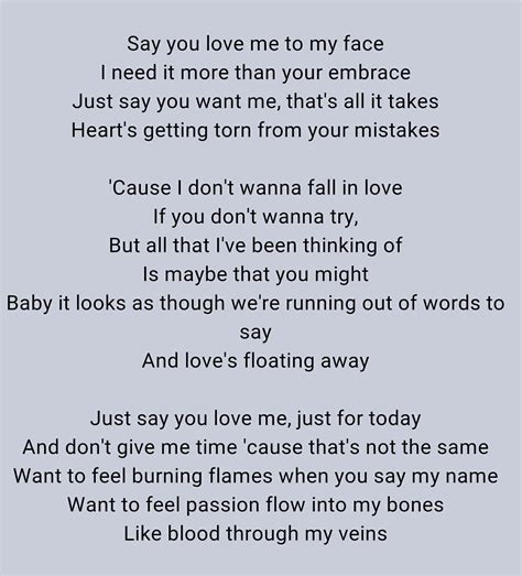 But if you want my heart. . If you love me say it lyrics